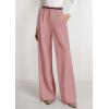 imagePRETTYGARDEN Womens Wide Leg Dress Pants 2025 Business Casual Flowy Work Palazzo Pants High Waisted Slacks TrousersPink