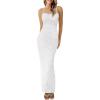 imagePRETTYGARDEN Summer Dresses for Women 2025 Lace Floral Bodycon Semi Formal Party Wedding Guest Boho Maxi DressWhite