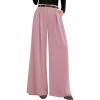 imagePRETTYGARDEN Womens Fall Wide Leg Trousers 2025 High Elastic Waist Loose Pleated Long Flowy Palazzo Work Pants with PocketsPink