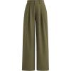 imagePRETTYGARDEN Womens Summer Elastic High Waisted Work Pants Straight Leg Dressy Business Casual Trousers Slacks PocketsArmy Green