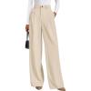 imagePRETTYGARDEN Womens Wide Leg Dress Pants 2025 Business Casual Flowy Work Palazzo Pants High Waisted Slacks TrousersBeige
