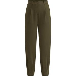 imagePRETTYGARDEN Womens Dress Pants Business Casual 2025 Trendy High Waisted Ankle Length Dressy Trousers Slacks Work ClothesArmy Green