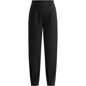 imagePRETTYGARDEN Womens Dress Pants Business Casual 2025 Trendy High Waisted Ankle Length Dressy Trousers Slacks Work ClothesBlack