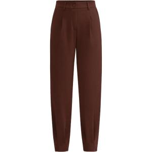 imagePRETTYGARDEN Womens Dress Pants Business Casual 2025 Trendy High Waisted Ankle Length Dressy Trousers Slacks Work ClothesCoffee