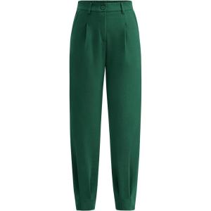 imagePRETTYGARDEN Womens Dress Pants Business Casual 2025 Trendy High Waisted Ankle Length Dressy Trousers Slacks Work ClothesDark Green