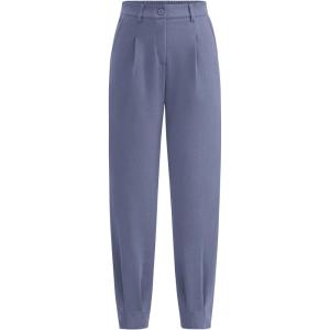 imagePRETTYGARDEN Womens Dress Pants Business Casual 2025 Trendy High Waisted Ankle Length Dressy Trousers Slacks Work ClothesGrey Blue