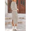 imagePRETTYGARDEN 2 Piece Skirts Sets For Women Fall Fashion 2025 Striped Sweater Dress Knit Lounge Travel Outfits Winter ClothingApricot Stripe