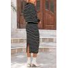 imagePRETTYGARDEN 2 Piece Skirts Sets For Women Fall Fashion 2025 Striped Sweater Dress Knit Lounge Travel Outfits Winter ClothingBlack Stripe