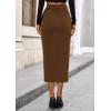 imagePRETTYGARDEN Corduroy Skirt Women Fall Fashion 2025 High Waisted Pencil Midi Skirts Business Casual Work Office Winter OutfitBrown