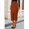 imagePRETTYGARDEN Corduroy Skirt Women Fall Fashion 2025 High Waisted Pencil Midi Skirts Business Casual Work Office Winter OutfitCaramel