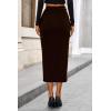 imagePRETTYGARDEN Corduroy Skirt Women Fall Fashion 2025 High Waisted Pencil Midi Skirts Business Casual Work Office Winter OutfitCoffee