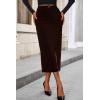 imagePRETTYGARDEN Corduroy Skirt Women Fall Fashion 2025 High Waisted Pencil Midi Skirts Business Casual Work Office Winter OutfitCoffee