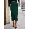 imagePRETTYGARDEN Corduroy Skirt Women Fall Fashion 2025 High Waisted Pencil Midi Skirts Business Casual Work Office Winter OutfitDark Green