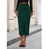 imagePRETTYGARDEN Corduroy Skirt Women Fall Fashion 2025 High Waisted Pencil Midi Skirts Business Casual Work Office Winter OutfitDark Green