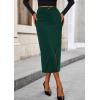 imagePRETTYGARDEN Corduroy Skirt Women Fall Fashion 2025 High Waisted Pencil Midi Skirts Business Casual Work Office Winter OutfitDark Green