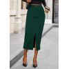 imagePRETTYGARDEN Corduroy Skirt Women Fall Fashion 2025 High Waisted Pencil Midi Skirts Business Casual Work Office Winter OutfitDark Green