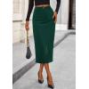imagePRETTYGARDEN Corduroy Skirt Women Fall Fashion 2025 High Waisted Pencil Midi Skirts Business Casual Work Office Winter OutfitDark Green