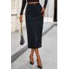 imagePRETTYGARDEN Corduroy Skirt Women Fall Fashion 2025 High Waisted Pencil Midi Skirts Business Casual Work Office Winter OutfitDark Grey