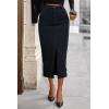 imagePRETTYGARDEN Corduroy Skirt Women Fall Fashion 2025 High Waisted Pencil Midi Skirts Business Casual Work Office Winter OutfitDark Grey