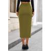 imagePRETTYGARDEN Corduroy Skirt Women Fall Fashion 2025 High Waisted Pencil Midi Skirts Business Casual Work Office Winter OutfitGreen