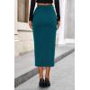 imagePRETTYGARDEN Corduroy Skirt Women Fall Fashion 2025 High Waisted Pencil Midi Skirts Business Casual Work Office Winter OutfitLake Blue
