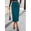 imagePRETTYGARDEN Corduroy Skirt Women Fall Fashion 2025 High Waisted Pencil Midi Skirts Business Casual Work Office Winter OutfitLake Blue