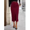 imagePRETTYGARDEN Corduroy Skirt Women Fall Fashion 2025 High Waisted Pencil Midi Skirts Business Casual Work Office Winter OutfitWine Red