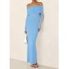 imagePRETTYGARDEN Fall Dresses for Women 2025 Elegant Off The Shoulder Long Sleeve Formal Wedding Guest Bodycon Maxi DressLight Blue
