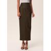 imagePRETTYGARDEN Long Skirts for Women 2025 Fall Fashion Clothing Faux Leather High Waist Dressy Casual Slit Pencil Maxi SkirtCoffee