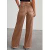 imagePRETTYGARDEN Wide Leg Jeans for Women Trendy 2025 High Waisted Stretchy Baggy Raw Hem Denim Palazzo Pants with PocketsBrown