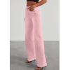 imagePRETTYGARDEN Wide Leg Jeans for Women Trendy 2025 High Waisted Stretchy Baggy Raw Hem Denim Palazzo Pants with PocketsPink