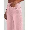 imagePRETTYGARDEN Wide Leg Jeans for Women Trendy 2025 High Waisted Stretchy Baggy Raw Hem Denim Palazzo Pants with PocketsPink