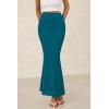 imagePRETTYGARDEN Women Bodycon Mermaid Skirt 2025 Spring Summer Casual Fitted Mesh High Waisted Ruched Maxi Long Going Out OutfitLake Blue