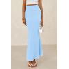 imagePRETTYGARDEN Women Bodycon Mermaid Skirt 2025 Spring Summer Casual Fitted Mesh High Waisted Ruched Maxi Long Going Out OutfitSky Blue