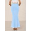 imagePRETTYGARDEN Women Bodycon Mermaid Skirt 2025 Spring Summer Casual Fitted Mesh High Waisted Ruched Maxi Long Going Out OutfitSky Blue