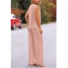 imagePRETTYGARDEN Womens 2 Piece Outfits Knit Loungewear High Low Pullover Tops and Wide Leg Pants Casual Sweater Sets TracksuitsLight Pink