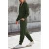 imagePRETTYGARDEN Womens 2 Piece Sweater Set Pullover Zip Up Sweatshirt Jogger Sweatpants Tracksuit Casual OutfitArmy Green