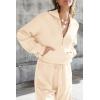 imagePRETTYGARDEN Womens 2 Piece Sweater Set Pullover Zip Up Sweatshirt Jogger Sweatpants Tracksuit Casual OutfitBeige