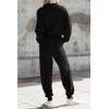imagePRETTYGARDEN Womens 2 Piece Sweater Set Pullover Zip Up Sweatshirt Jogger Sweatpants Tracksuit Casual OutfitBlack