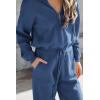 imagePRETTYGARDEN Womens 2 Piece Sweater Set Pullover Zip Up Sweatshirt Jogger Sweatpants Tracksuit Casual OutfitBlue