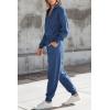 imagePRETTYGARDEN Womens 2 Piece Sweater Set Pullover Zip Up Sweatshirt Jogger Sweatpants Tracksuit Casual OutfitBlue