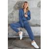 imagePRETTYGARDEN Womens 2 Piece Sweater Set Pullover Zip Up Sweatshirt Jogger Sweatpants Tracksuit Casual OutfitBlue