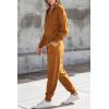 imagePRETTYGARDEN Womens 2 Piece Sweater Set Pullover Zip Up Sweatshirt Jogger Sweatpants Tracksuit Casual OutfitCaramel