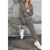 imagePRETTYGARDEN Womens 2 Piece Sweater Set Pullover Zip Up Sweatshirt Jogger Sweatpants Tracksuit Casual OutfitDark Grey