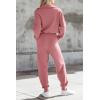 imagePRETTYGARDEN Womens 2 Piece Sweater Set Pullover Zip Up Sweatshirt Jogger Sweatpants Tracksuit Casual OutfitPink