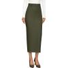 imagePRETTYGARDEN Womens 2025 Fall Maxi Pencil Skirt High Waisted Slit Work Office Trendy Long Skirts Business Casual OutfitsArmy Green