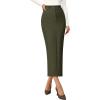 imagePRETTYGARDEN Womens 2025 Fall Maxi Pencil Skirt High Waisted Slit Work Office Trendy Long Skirts Business Casual OutfitsArmy Green