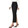imagePRETTYGARDEN Womens 2025 Fall Maxi Pencil Skirt High Waisted Slit Work Office Trendy Long Skirts Business Casual OutfitsBlack