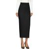 imagePRETTYGARDEN Womens 2025 Fall Maxi Pencil Skirt High Waisted Slit Work Office Trendy Long Skirts Business Casual OutfitsBlack
