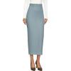 imagePRETTYGARDEN Womens 2025 Fall Maxi Pencil Skirt High Waisted Slit Work Office Trendy Long Skirts Business Casual OutfitsLight Blue